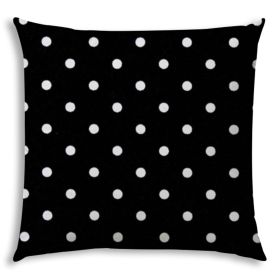 DINER DOT Black Indoor/Outdoor Pillow - Sewn Closure