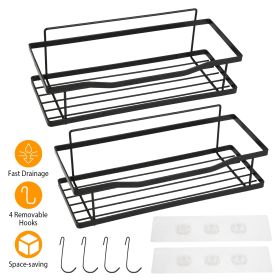 2 Tier Shower Caddy Shelf Holder Bathroom Kitchen Storage Rack